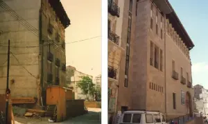 El palacio de Montemuzo, antes en ruinas, ahora luce restaurado y majestuoso.