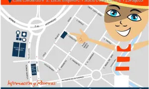 Mapa de Zaragoza con la dirección Calle Canaletto nº2, Local, esquina C. Palacio Ducal. ¡Encuentra la festa di Venezia!