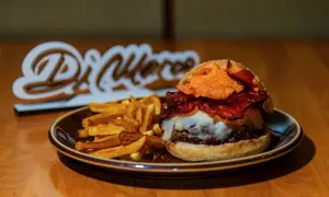 Deliciosa hamburguesa con patatas fritas, un festín digno del burger fest Huesca.