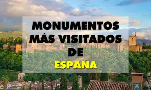 La Alhambra, uno de los monumentos de España más visitados, se alza majestuosa sobre Granada.