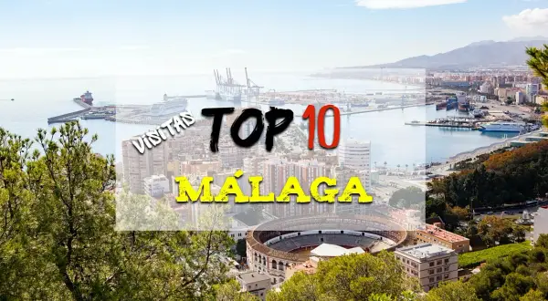 Vista panorámica de Málaga con el puerto, la ciudad y la plaza de toros. Descubre las cosas que ver en Málaga, ¡un top 10 imperdible!