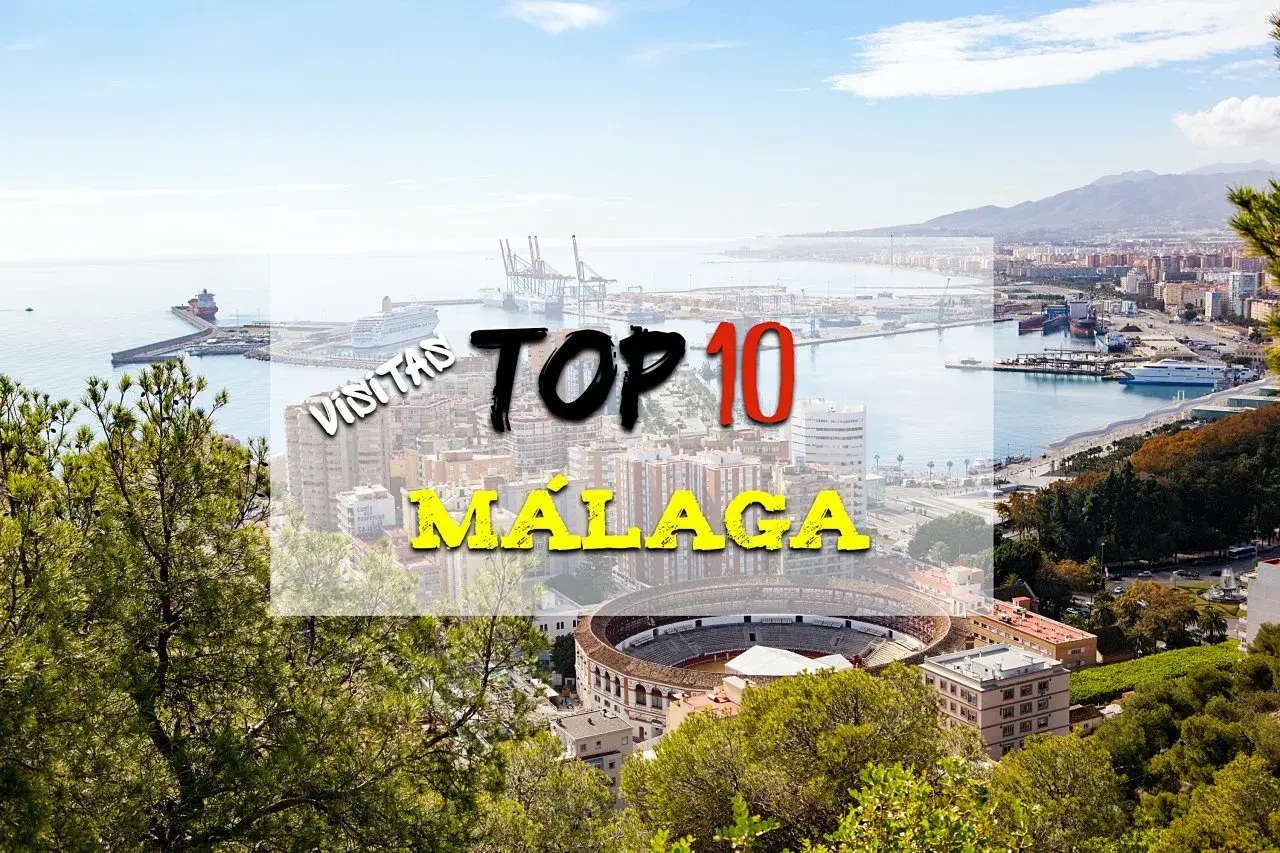Vista panorámica de Málaga con el puerto, la ciudad y la plaza de toros. Descubre las cosas que ver en Málaga, ¡un top 10 imperdible!
