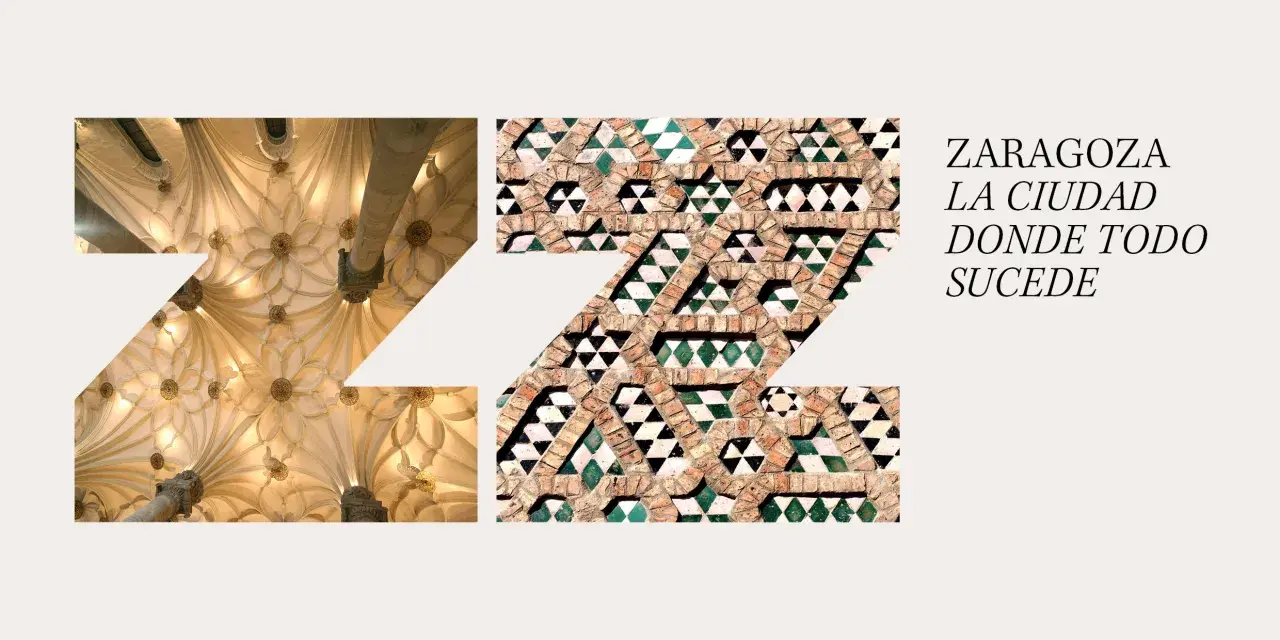 Zaragoza, la ciudad donde todo sucede. Las ferias de Zaragoza se presentan con un diseño que evoca la arquitectura y los azulejos de la ciudad.