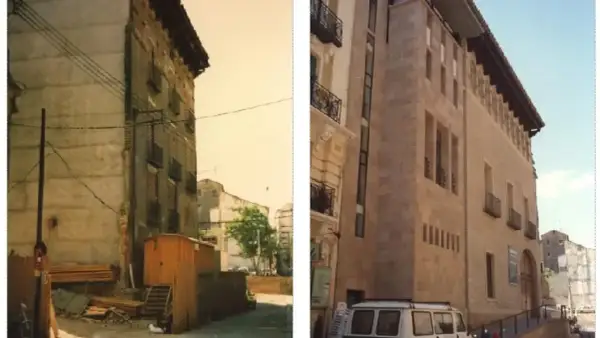 El palacio de Montemuzo, antes en ruinas, ahora luce restaurado y majestuoso.