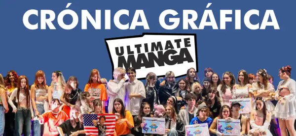 Grupo de jóvenes celebrando en el salon del manga zaragoza.