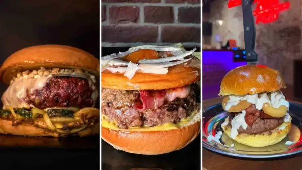Tres hamburguesas espectaculares, ¡seguro que son las mejores hamburguesas Zaragoza! Con ingredientes frescos y apetitosos.